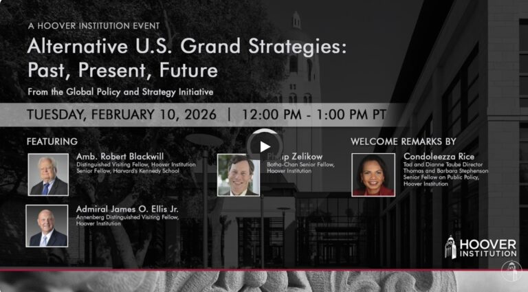 A HOOVER INSTITUTION EVENT